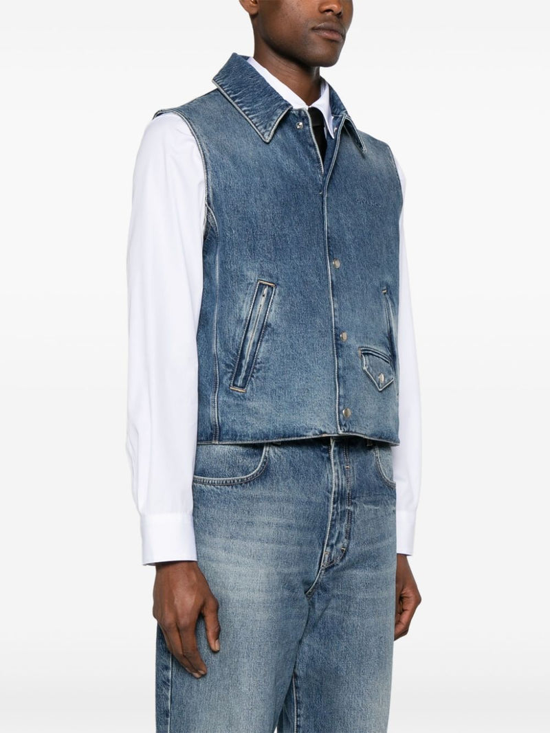 Givenchy Denim cotton vest | Urbalenti™ NYC