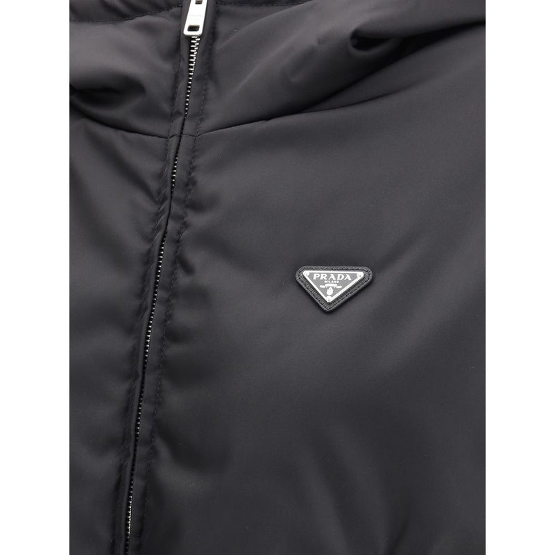 Prada Black Recycled Polyamide Shell Jacket