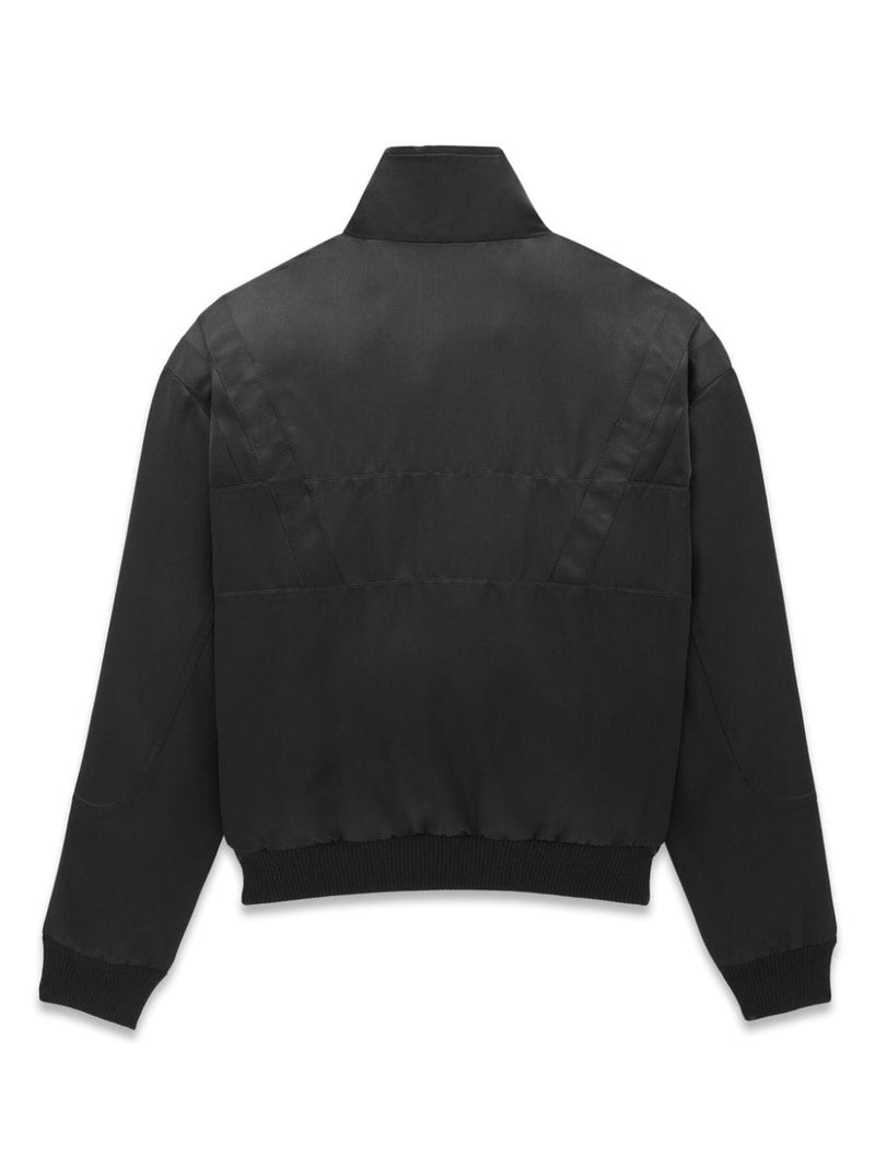 Saint Laurent blouson in satin | Urbalenti™ NYC