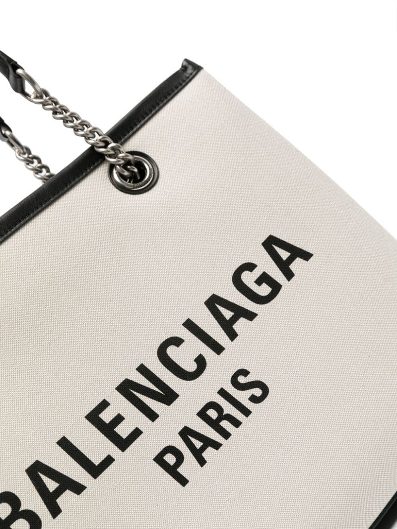 Balenciaga Logo Print Canvas Tote Bag | Urbalenti™ NYC
