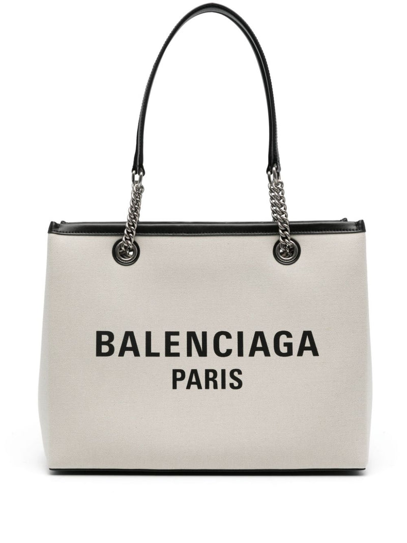 Balenciaga Logo Print Canvas Tote Bag | Urbalenti™ NYC