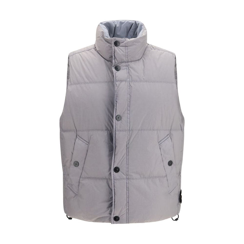 Stone Island Gray Goose Down Sleeveless Jacket