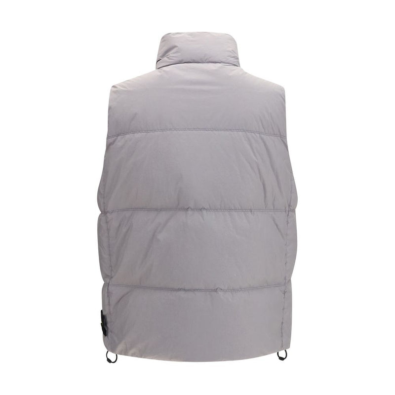 Stone Island Gray Goose Down Sleeveless Jacket
