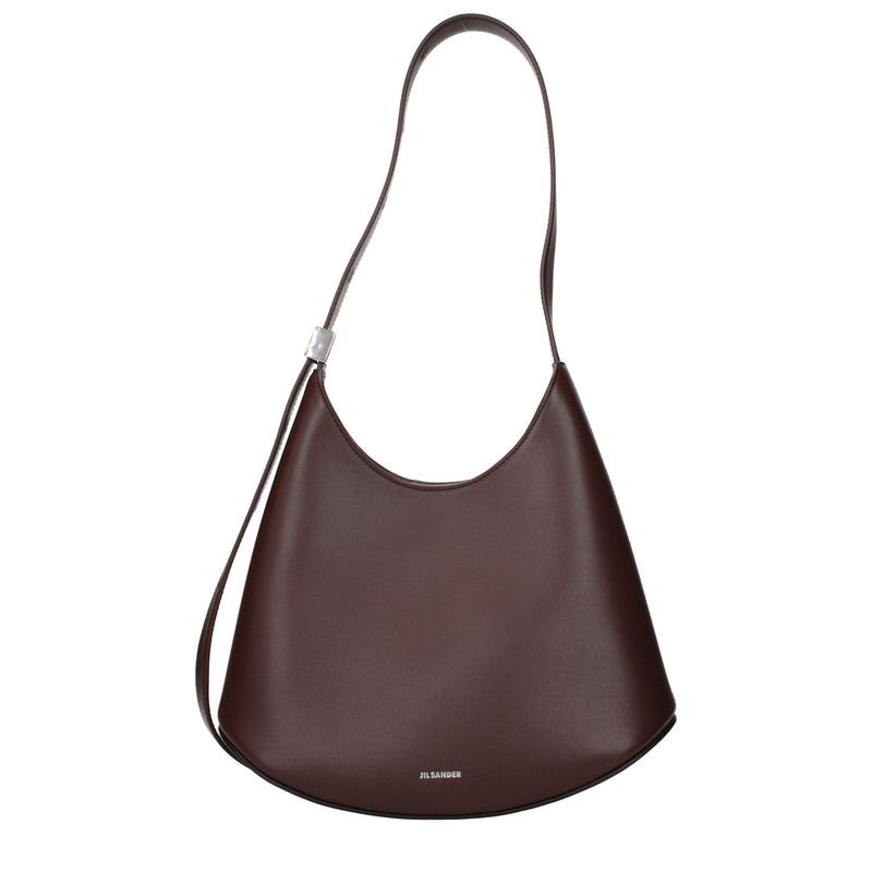 Jil Sander Red Leather Shoulder Bag