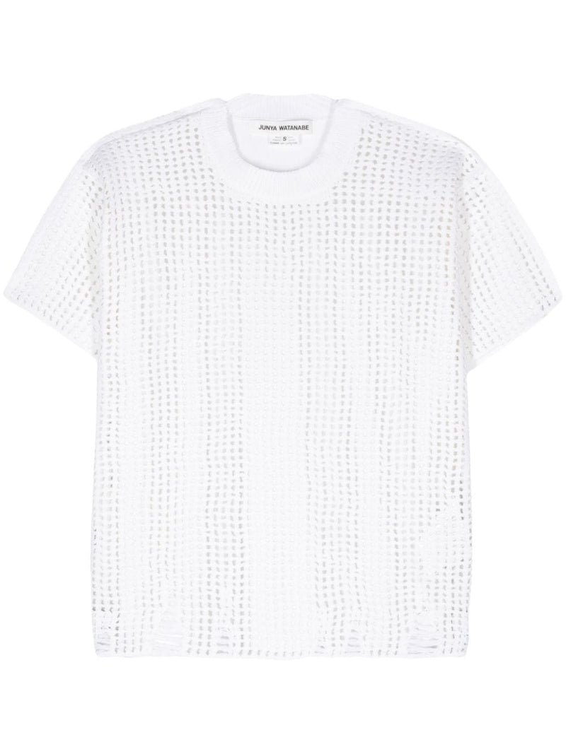 Junya Watanabe Junya Watanabe Opne-knit crewneck t-shirt