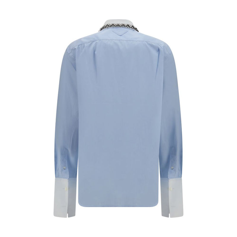 Prada Blue Cotton Dress Shirt