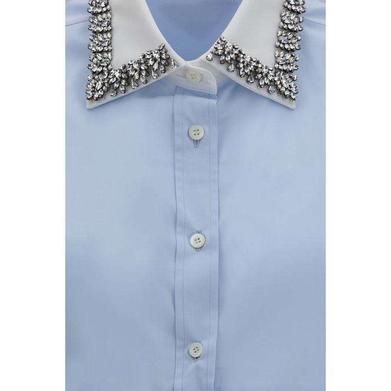 Prada Blue Cotton Dress Shirt