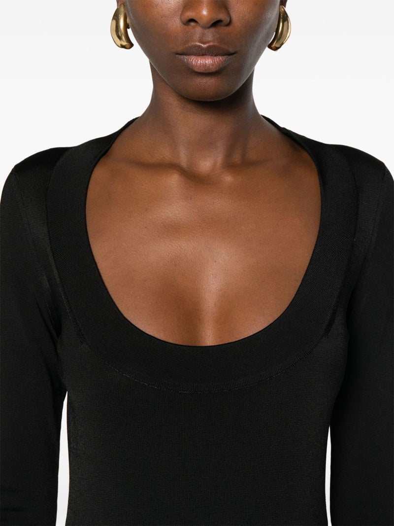 Saint Laurent Décolleté Mini Dress | Urbalenti™ NYC