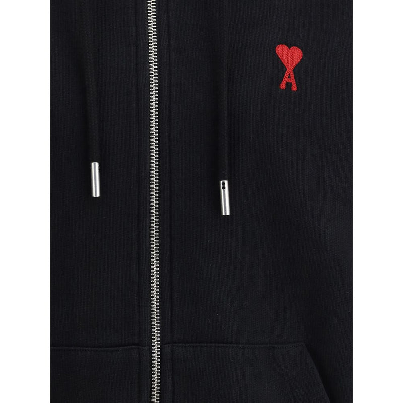 Ami Paris Black Cotton Sweatshirt