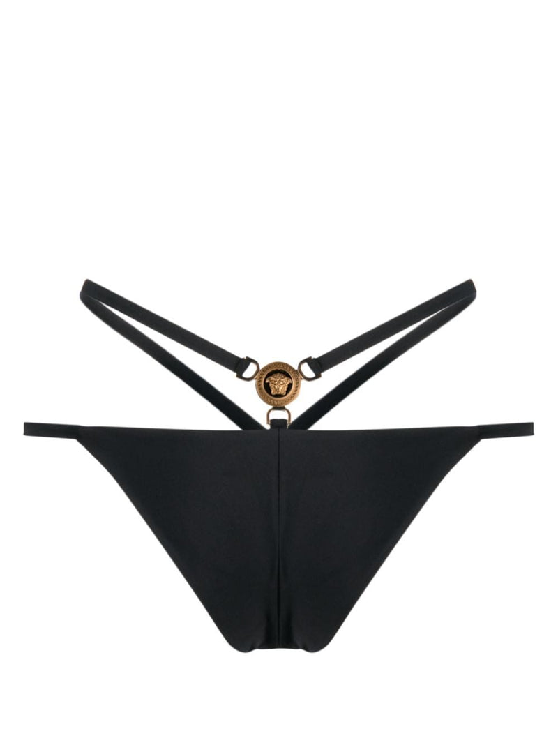 Versace Medusa-plaque strappy bikini bottoms | Urbalenti™ NYC