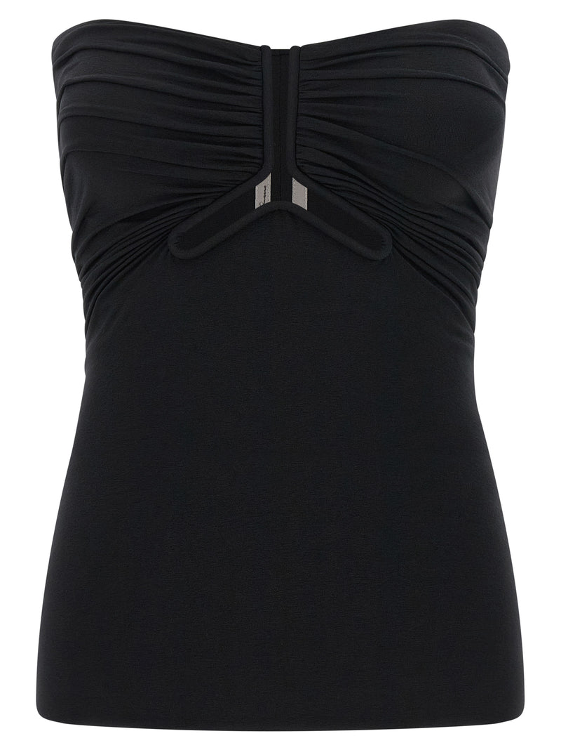 Rick Owens Black Nylon Tank Tops