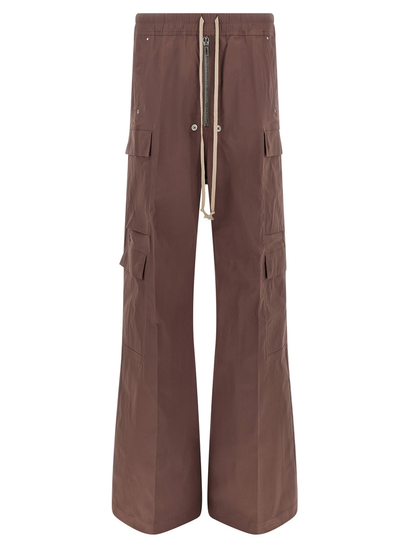 Rick Owens Brown Cotton Flared Pants