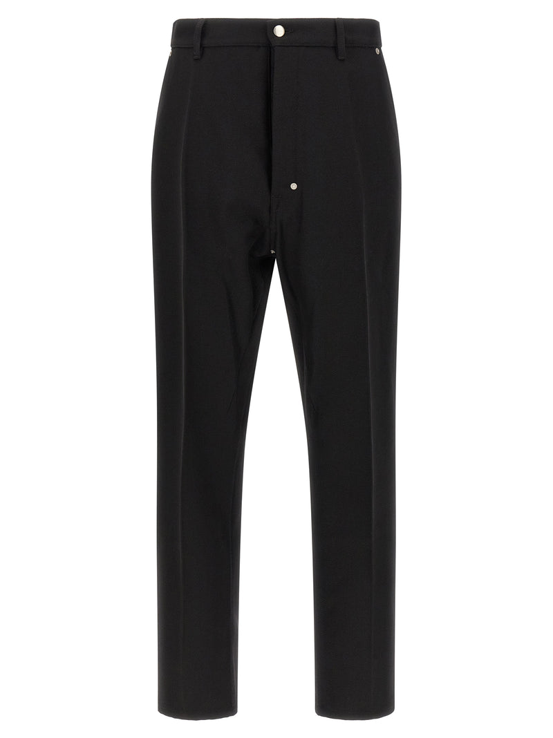 Rick Owens Black Cotton Casual Pants