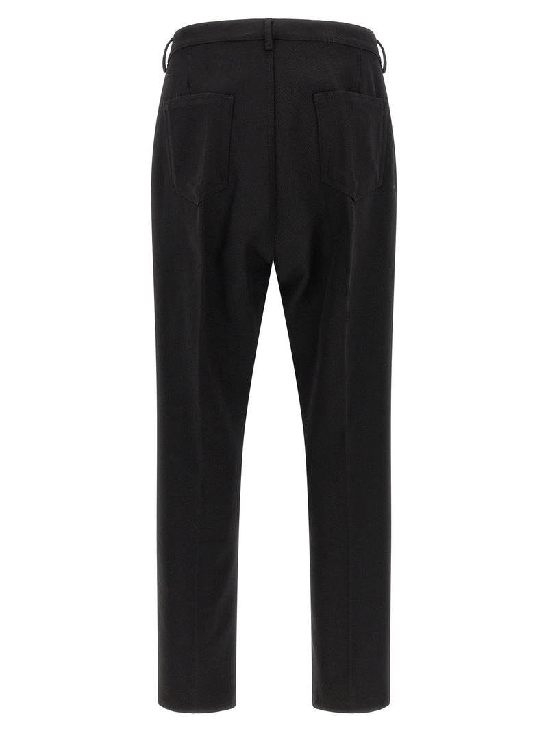 Rick Owens Black Cotton Casual Pants