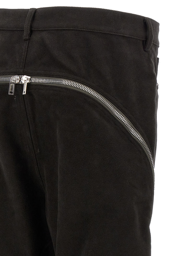 Rick Owens Black Cotton Flared Pants