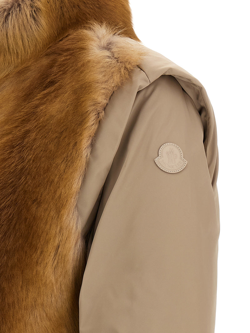 Moncler Beige Polyester Sleeveless Jacket