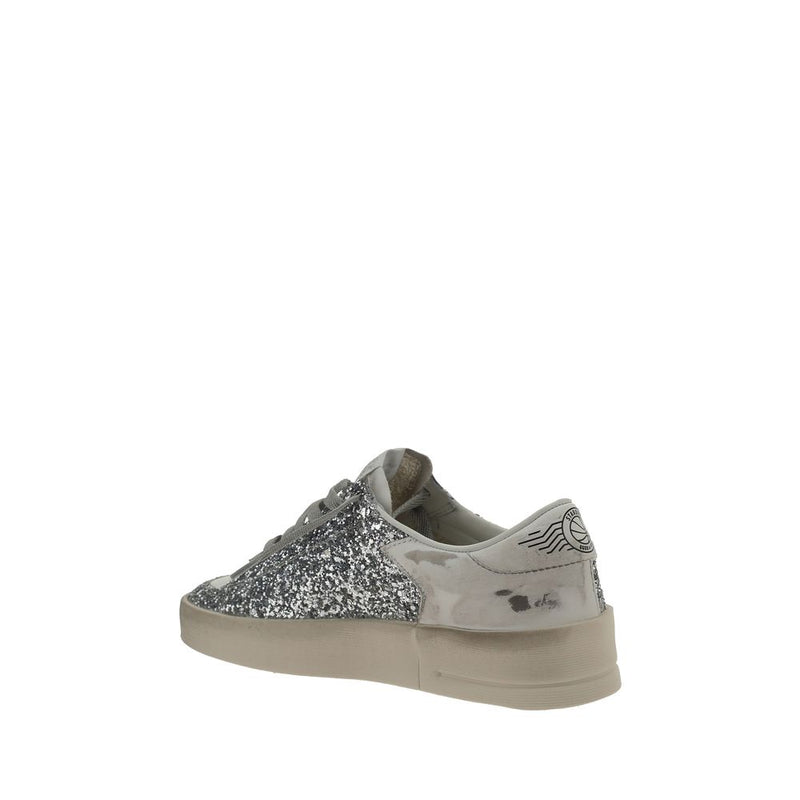 Golden Goose Gray Calf Leather Bos Taurus Low Top Sneakers