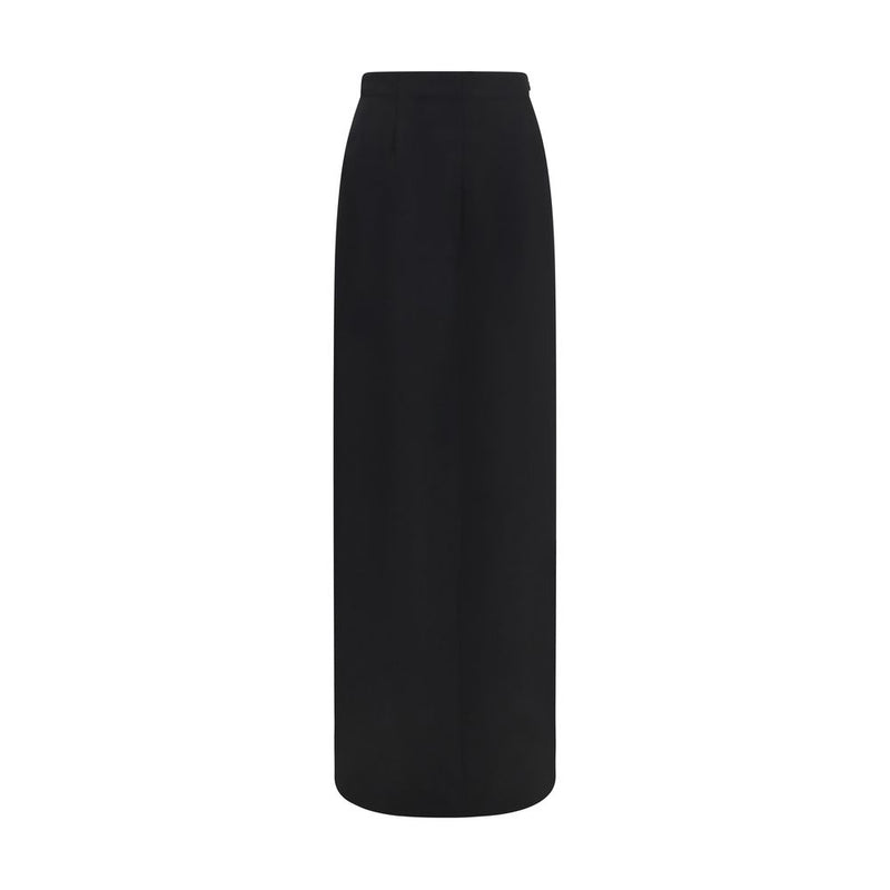 Maison Margiela Black Wool Oves Aries Long Skirt