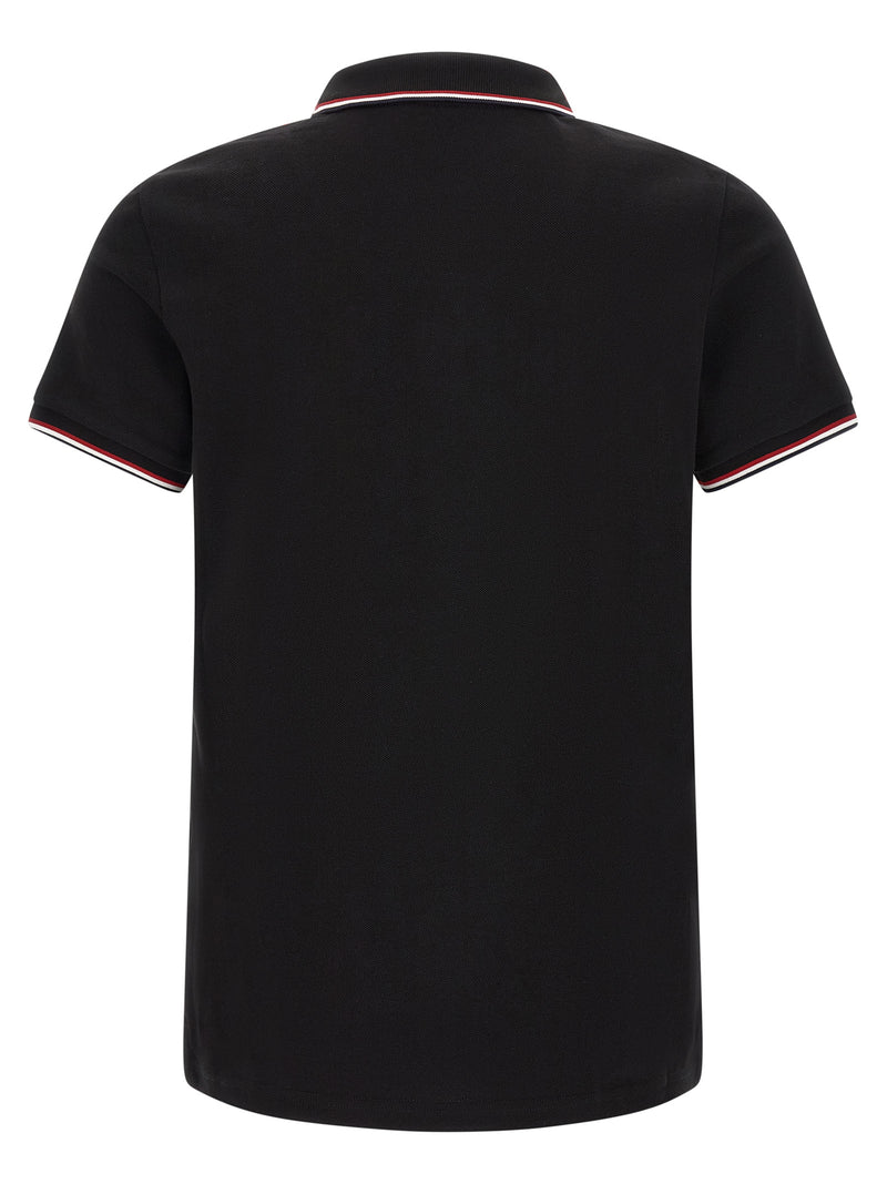 Moncler Black Cotton Polo Shirt