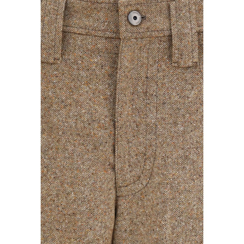 Brunello Cucinelli Beige Wool Oves Aries Casual Pants