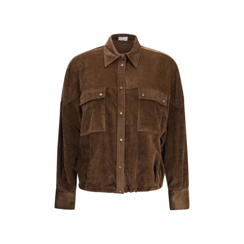Brunello Cucinelli Brown Viscose Shirt