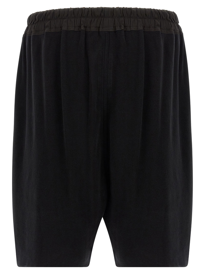 Rick Owens Black Cotton Bermuda Shorts