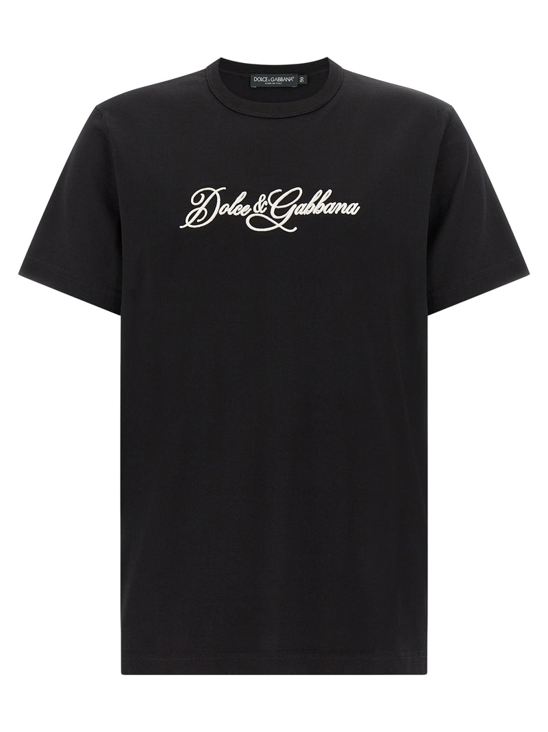 Dolce & Gabbana Black Cotton T-Shirt