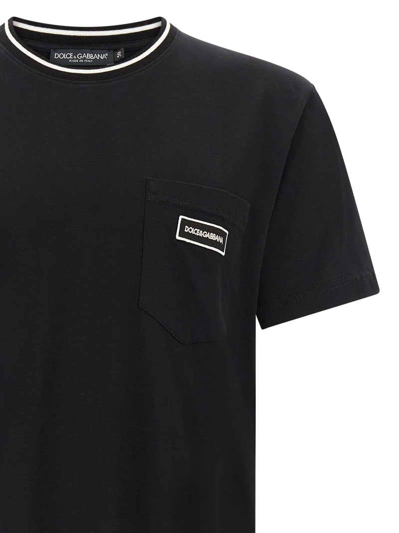 Dolce & Gabbana Black Cotton T-Shirt