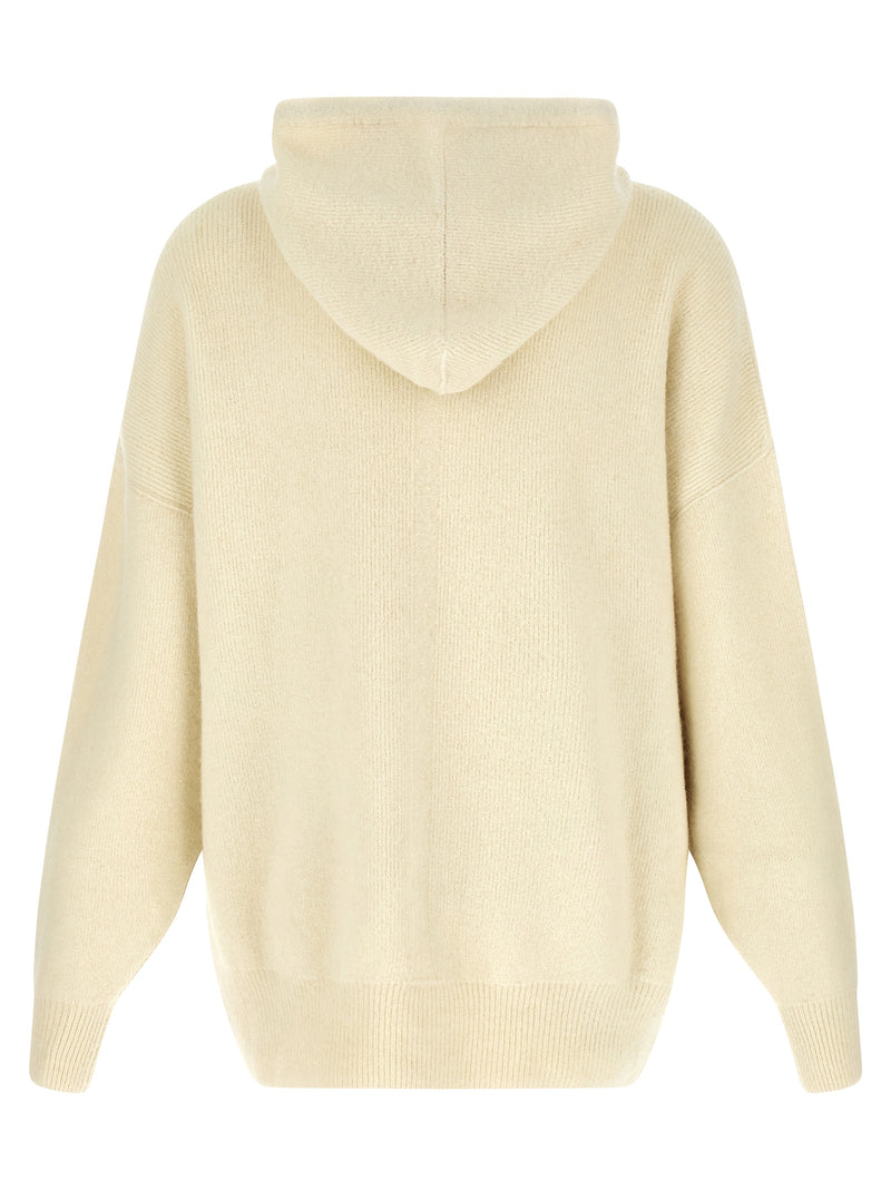 Rick Owens White Marabou Sweatshirt