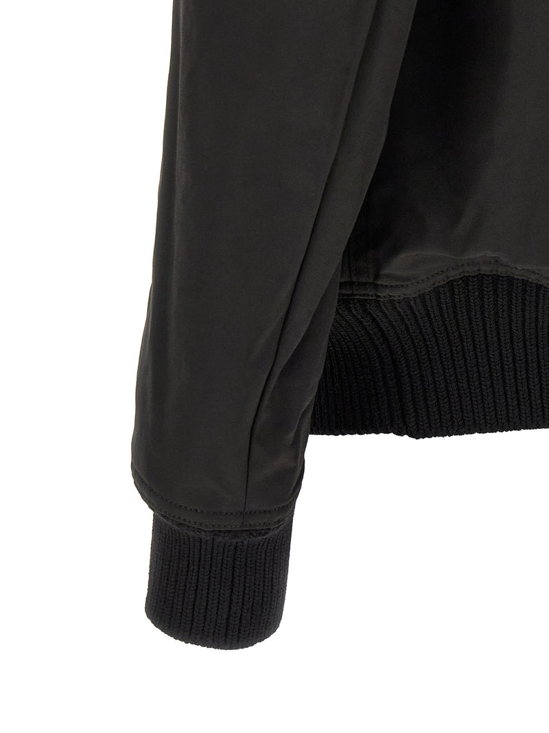 Rick Owens Black Nylon Bomber