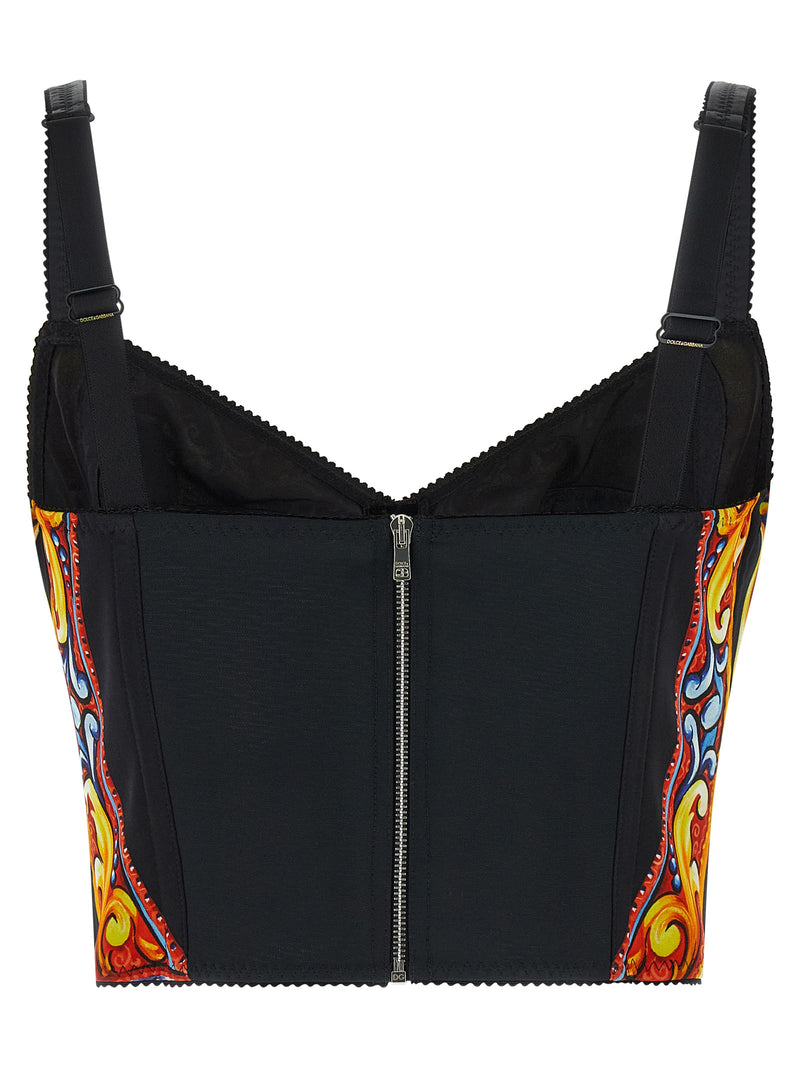 Dolce & Gabbana Multicolor Silk Tank Tops