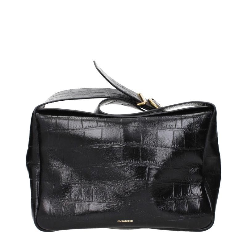 Jil Sander Black Leather Crossbody Bag