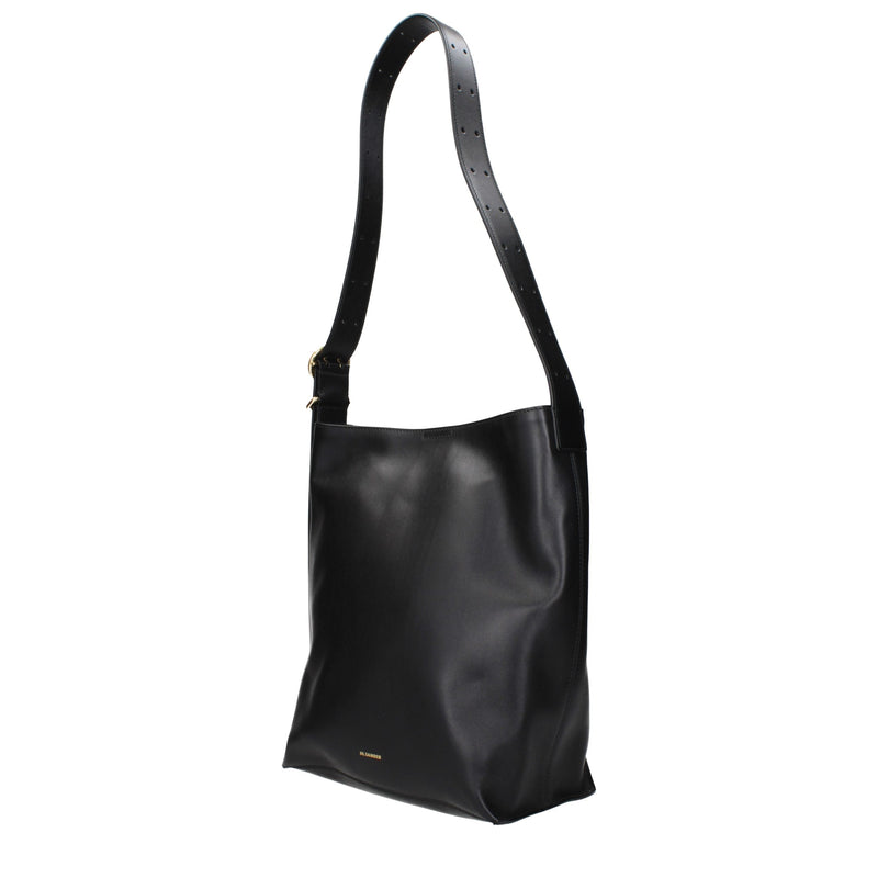 Jil Sander Black Leather Crossbody Bag