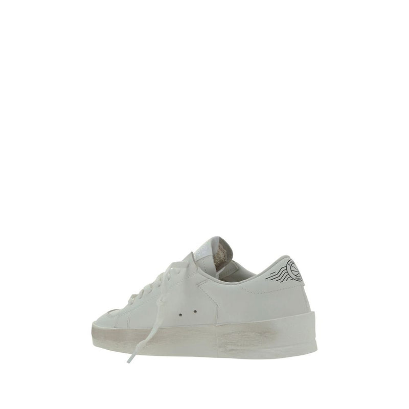 Golden Goose White Goatskin Low Top Sneakers