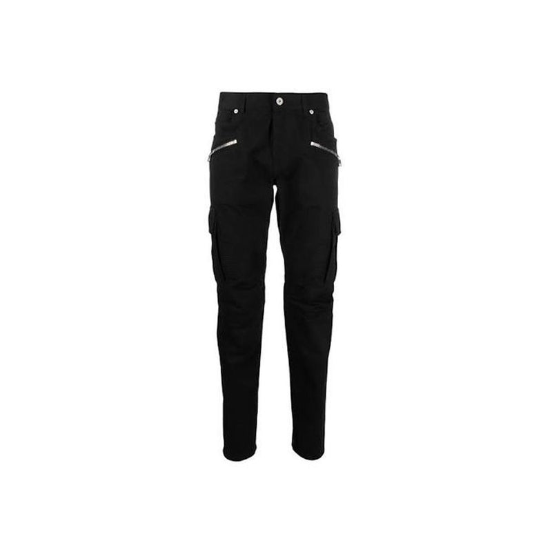 Balmain Black Cotton Cargo Pants