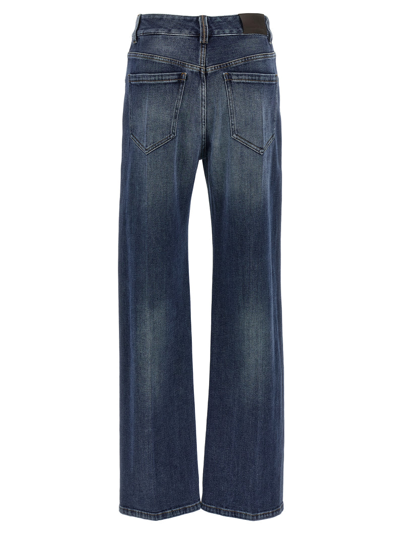 Brunello Cucinelli Blue Cotton Relaxed Fit Jeans