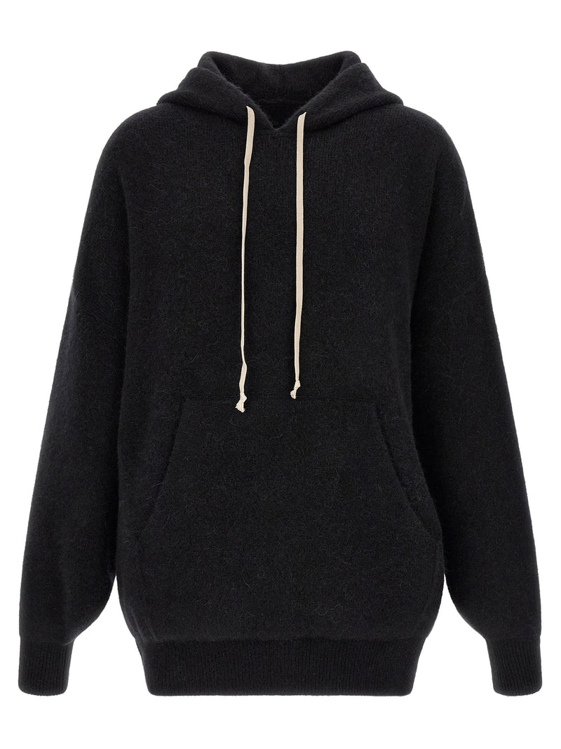 Rick Owens Black Marabou Sweatshirt