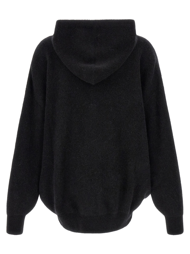 Rick Owens Black Marabou Sweatshirt