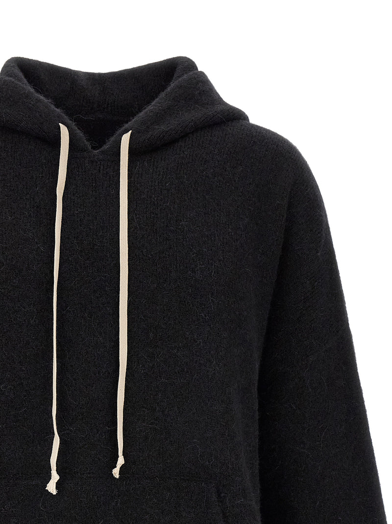 Rick Owens Black Marabou Sweatshirt