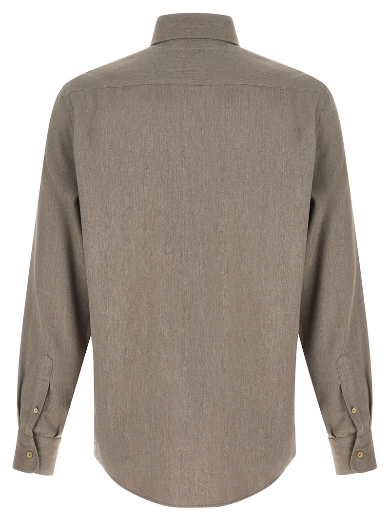 Brunello Cucinelli Gray Cotton Blouse