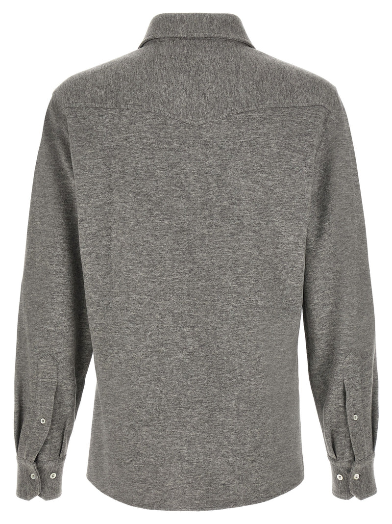 Brunello Cucinelli Gray Cashmere Blouse