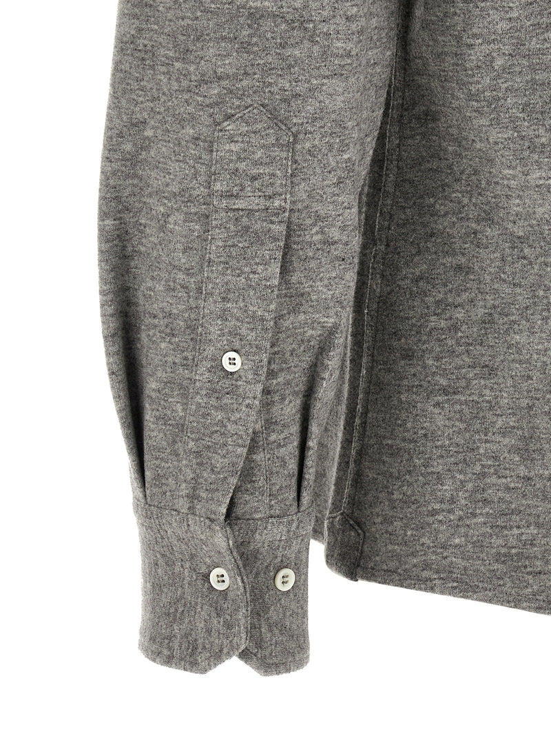 Brunello Cucinelli Gray Cashmere Blouse