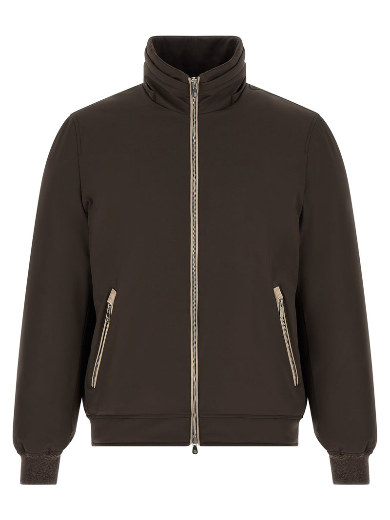 Brunello Cucinelli Brown Polyamide Full-Length Jacket