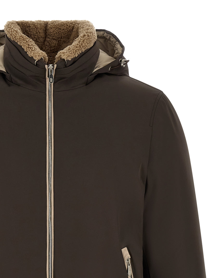 Brunello Cucinelli Brown Polyamide Full-Length Jacket