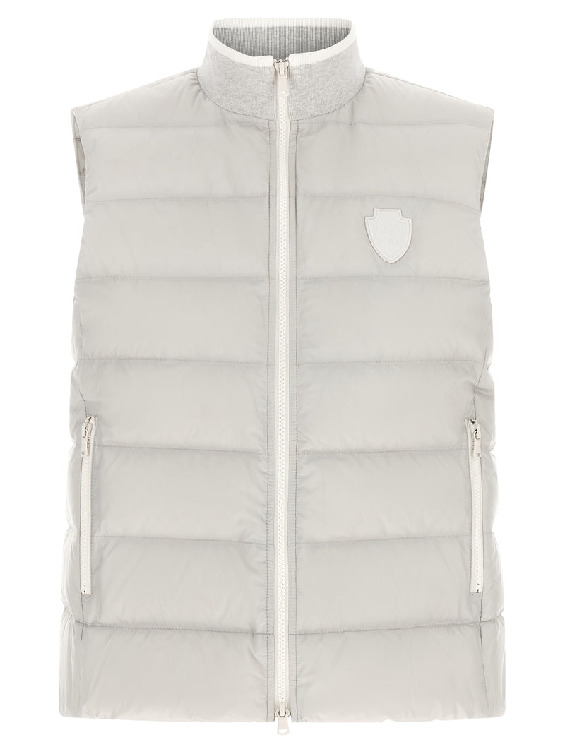 Brunello Cucinelli Gray Polyester Sleeveless Jacket