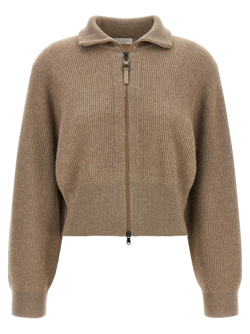 Brunello Cucinelli Brown Cashmere Cardigan