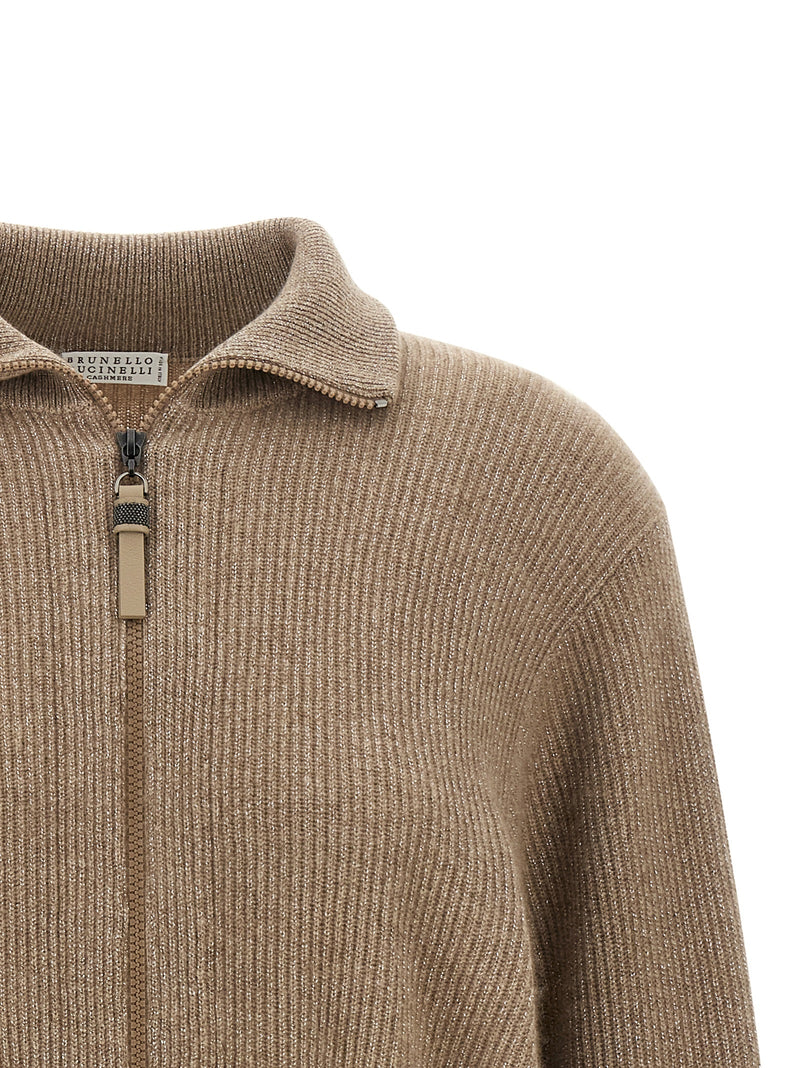 Brunello Cucinelli Brown Cashmere Cardigan