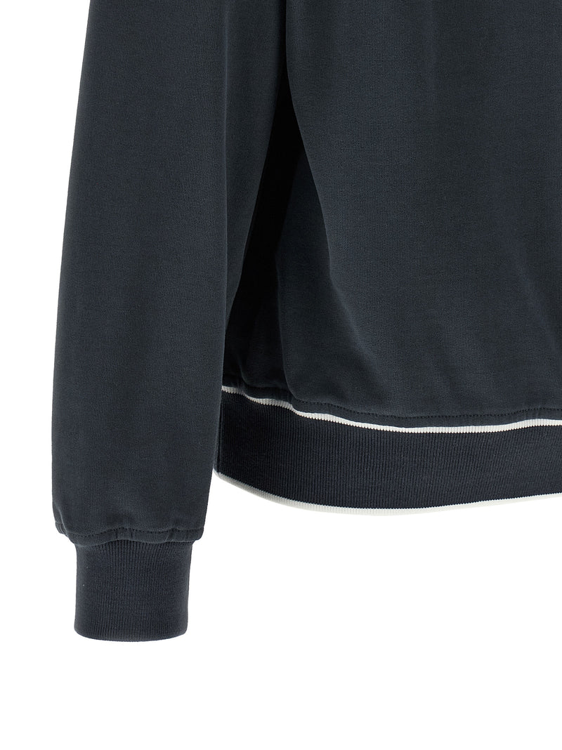 Brunello Cucinelli Blue Cotton Sweatshirt