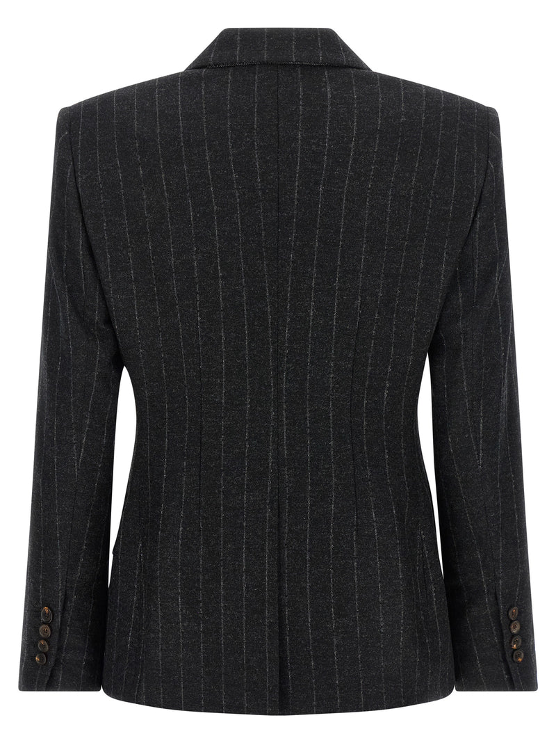 Brunello Cucinelli Gray Virgin Wool Blazer
