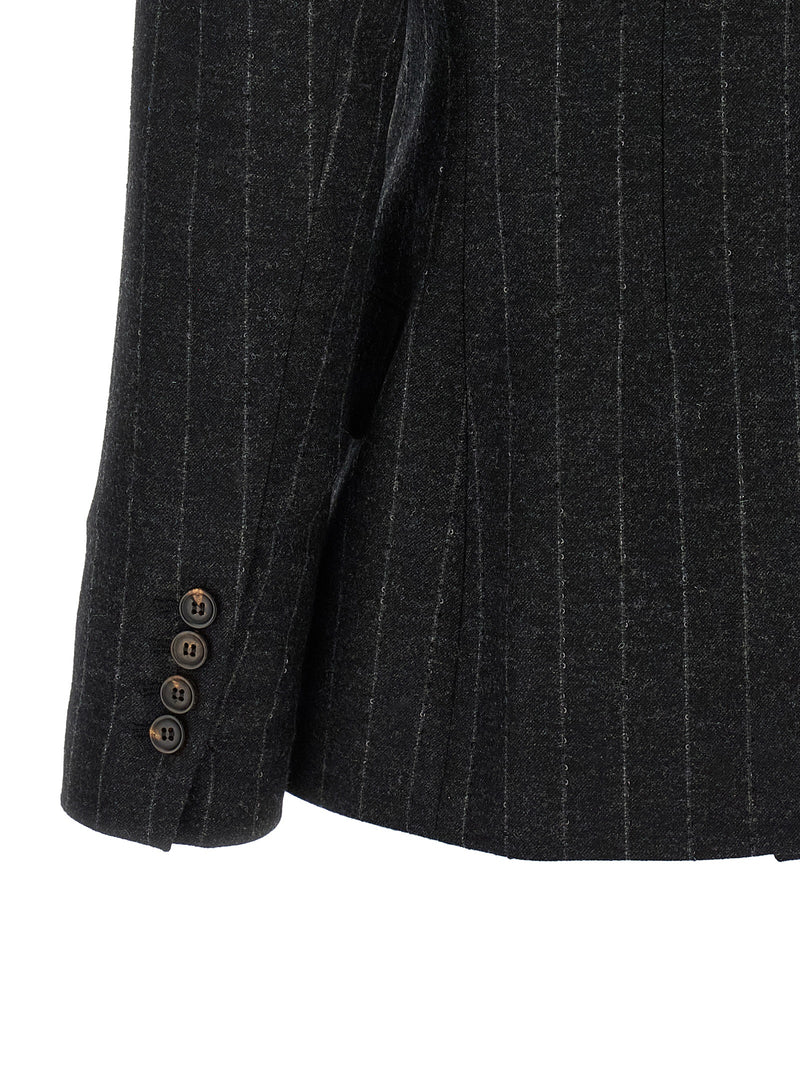 Brunello Cucinelli Gray Virgin Wool Blazer